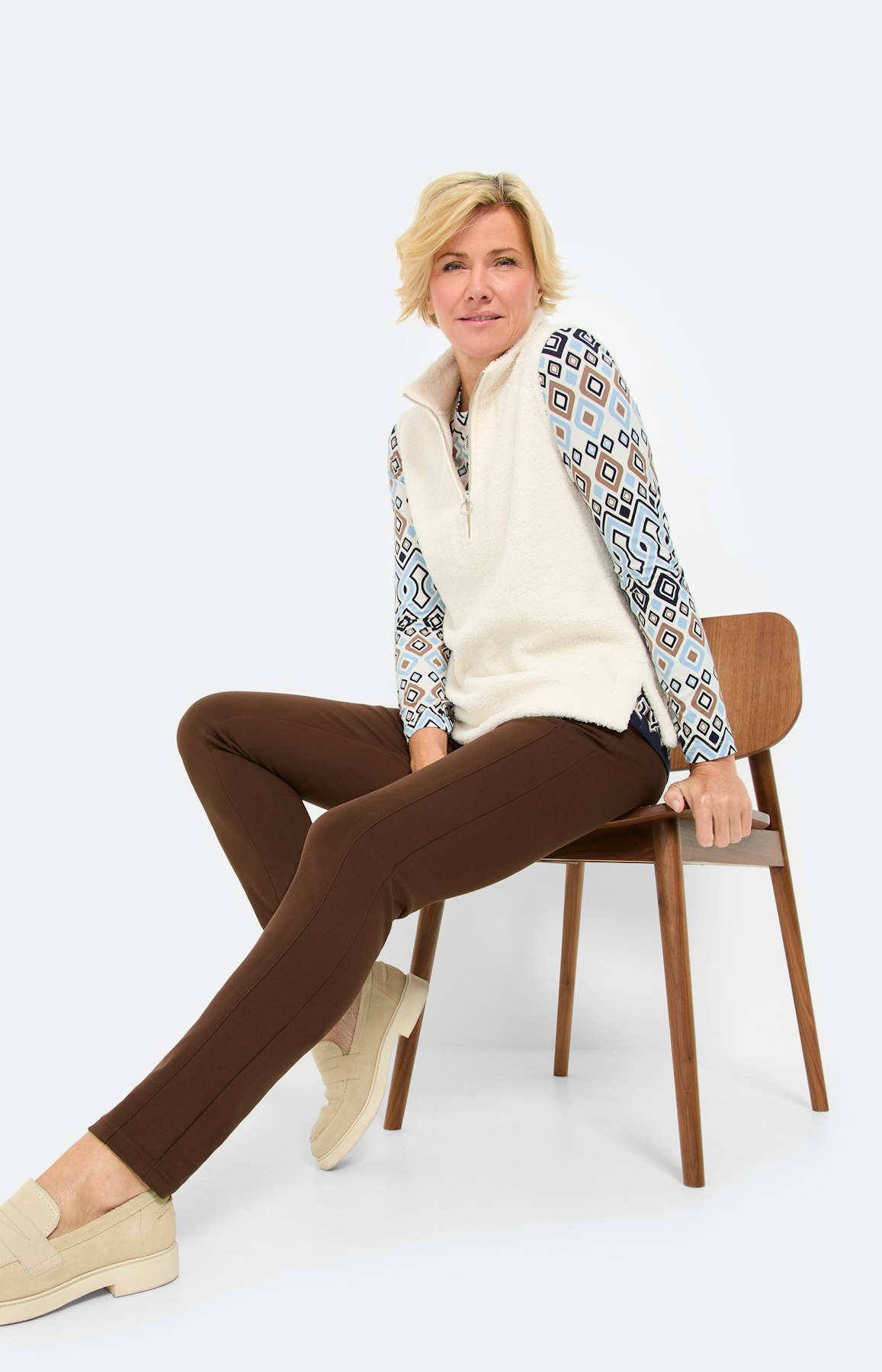 Shirt met print all-over, marine