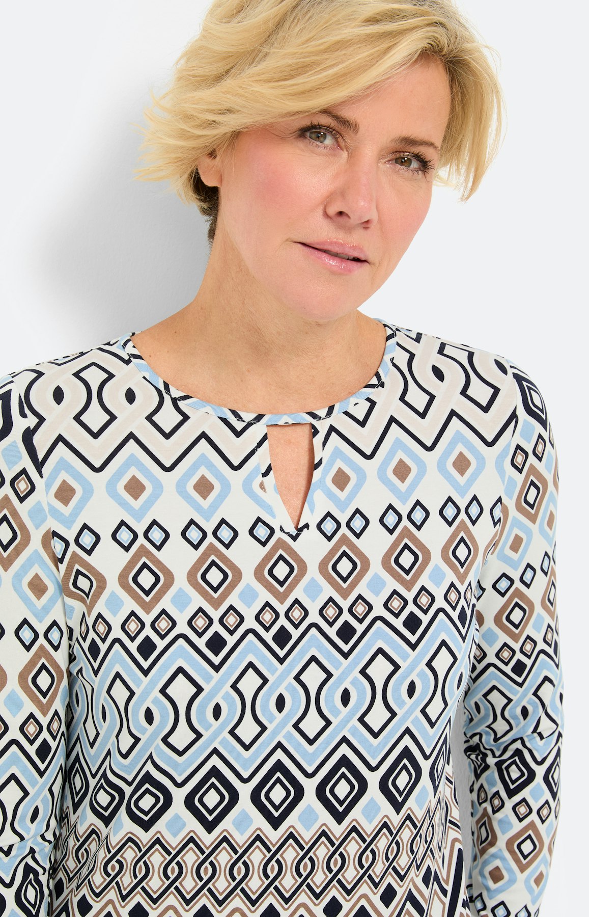 Shirt met print all-over, marine