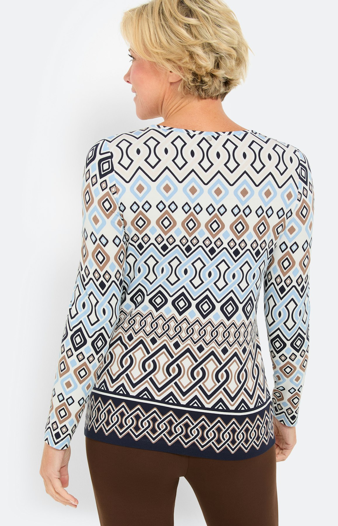 Shirt met print all-over, marine