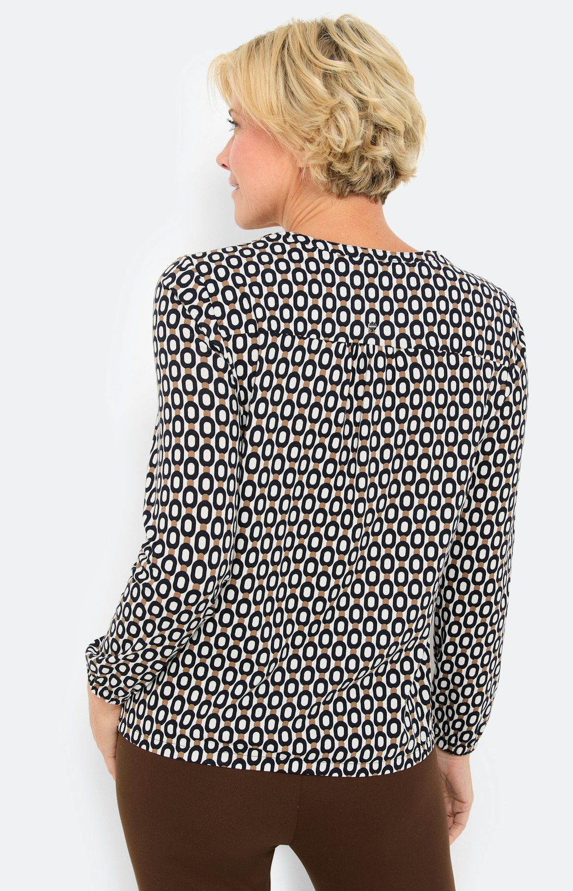 Shirt met elastische zoom, marine