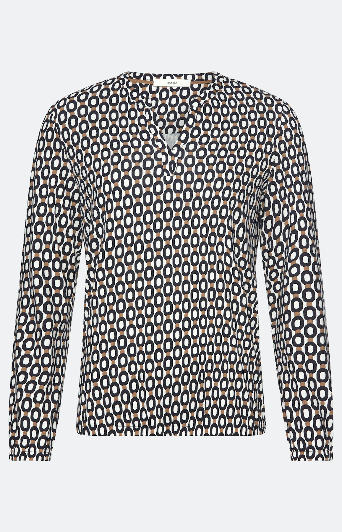 Shirt met elastische zoom, marine