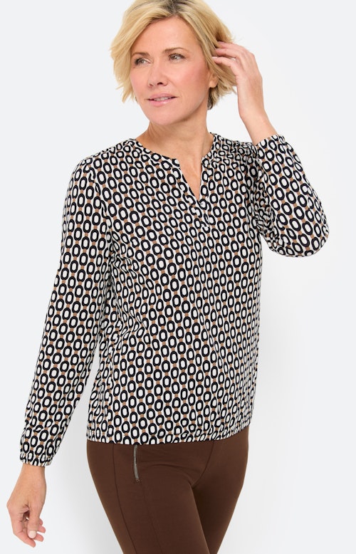 Shirt met elastische zoom, marine