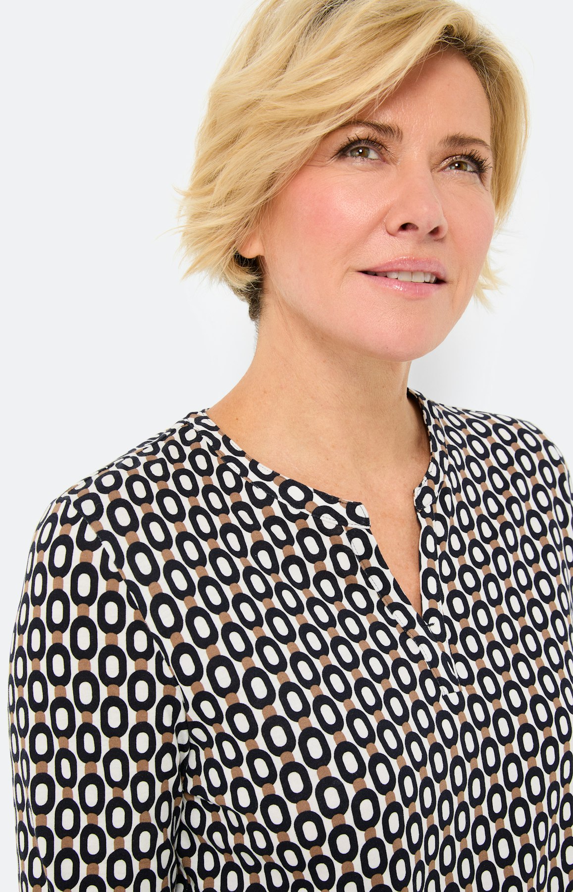 Shirt met elastische zoom, marine