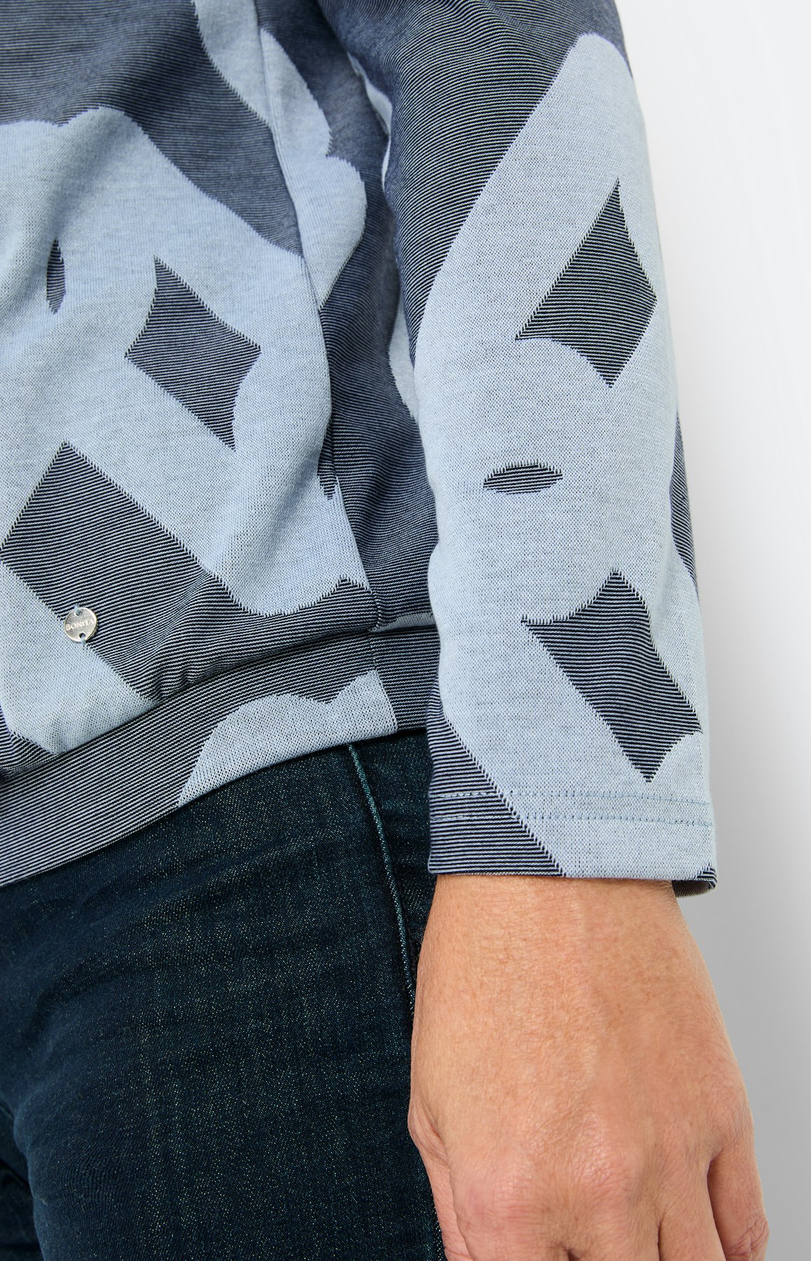 Shirt met lange mouwen en col, marine