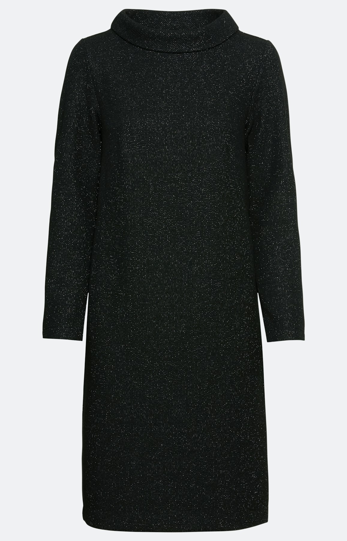 Jurk met glittereffect, zwart