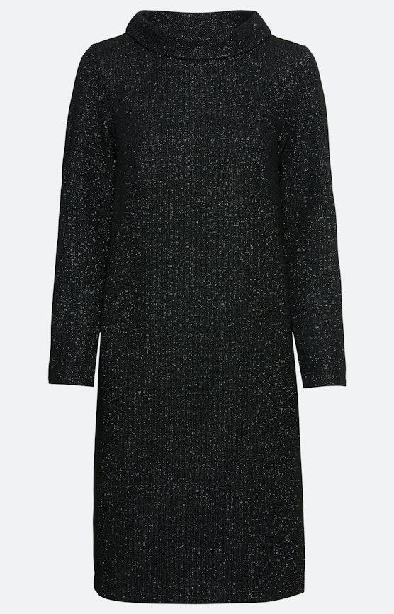 Jurk met glittereffect, zwart