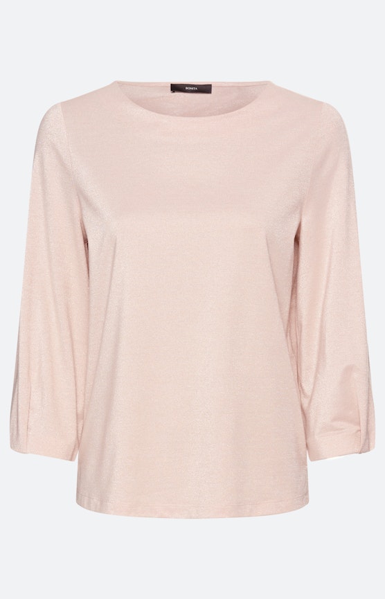 Shirt met glittereffect, lichtroze