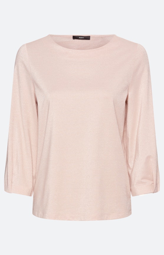 Shirt met glittereffect, lichtroze