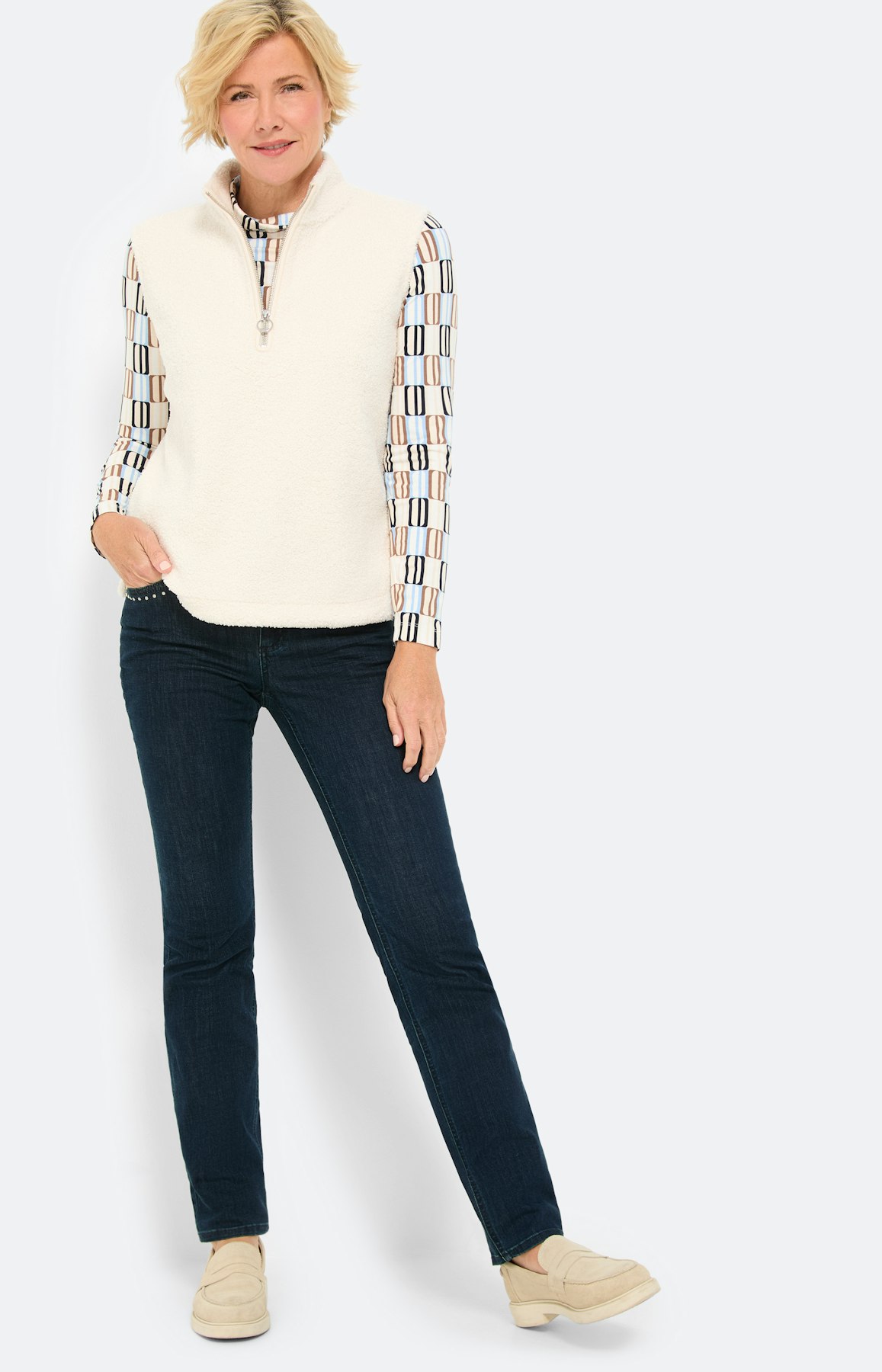 Jeans, straight fit 32 inch, donkerblauw