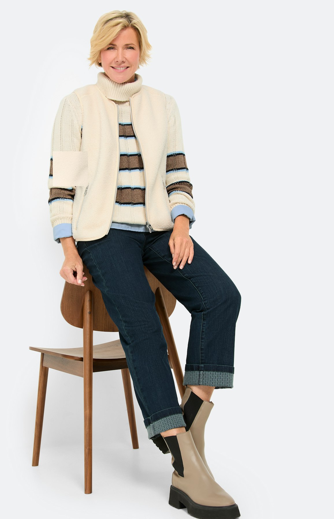 Jeans, wijde pijpen 30 inch, donkerblauw