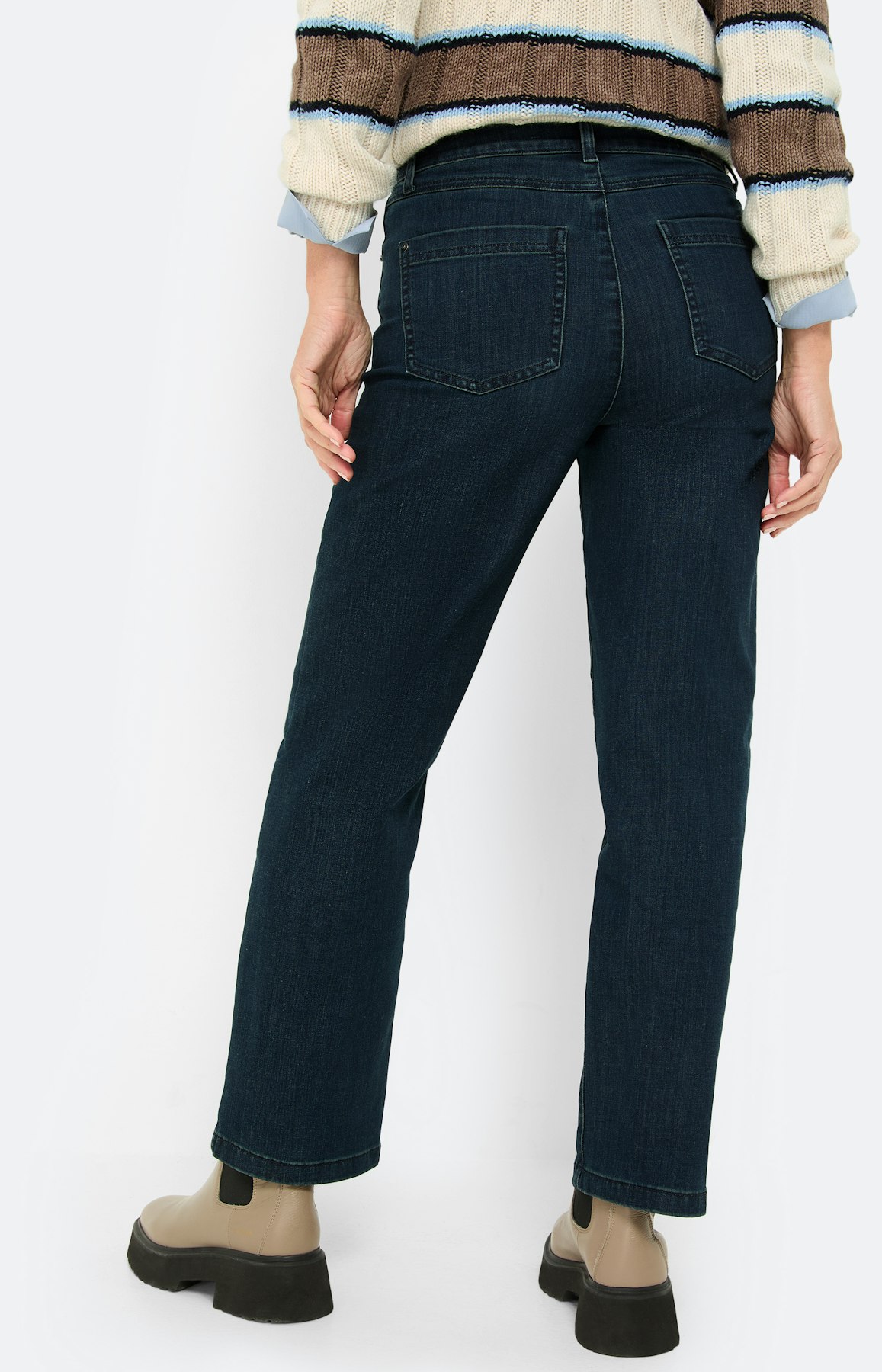 Jeans, wijde pijpen 30 inch, donkerblauw