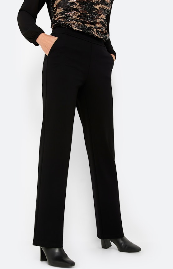Marlene-broek 32 inch, zwart