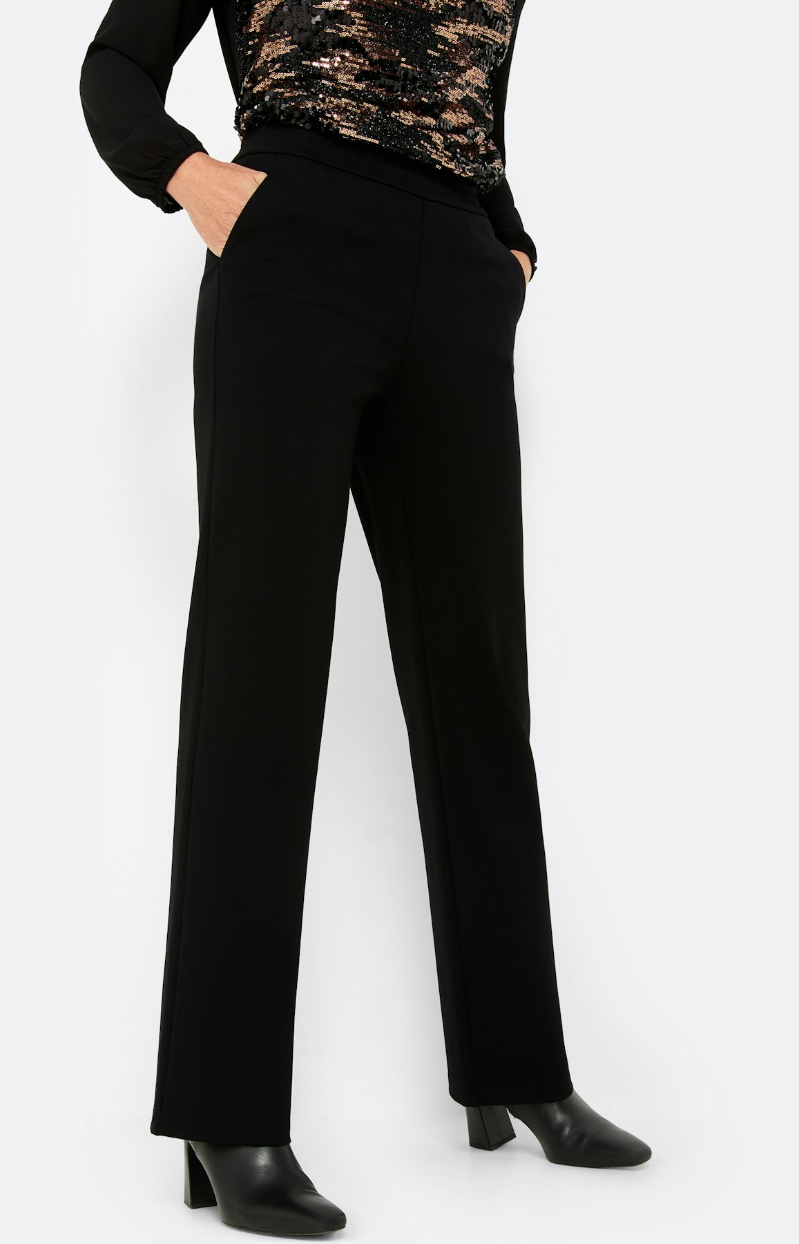 Marlene-broek 32 inch, zwart