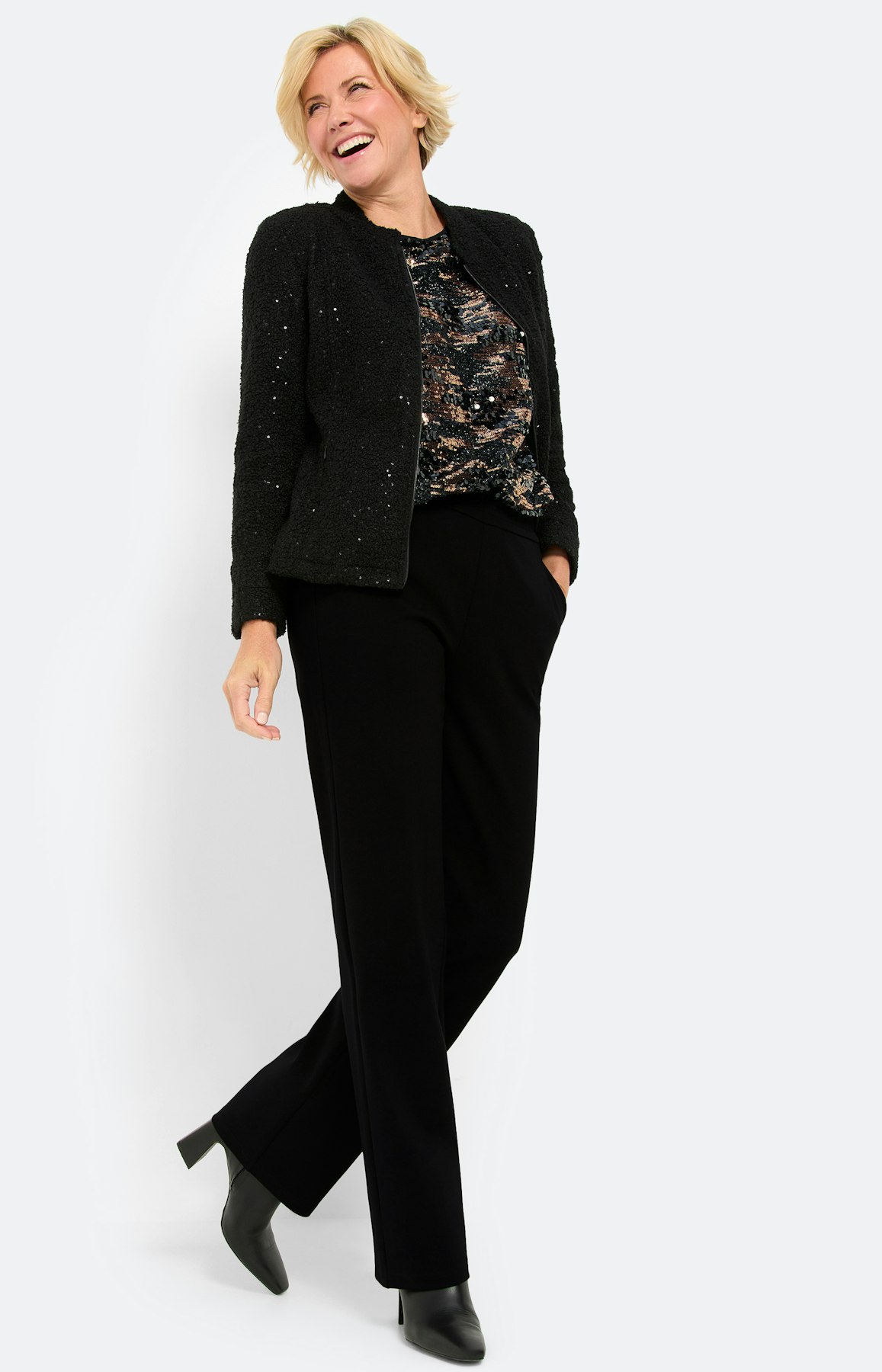 Marlene-broek 32 inch, zwart