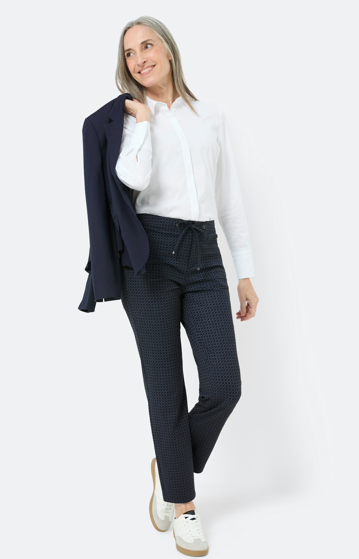 Jogpant mit Print 30Inch, marine