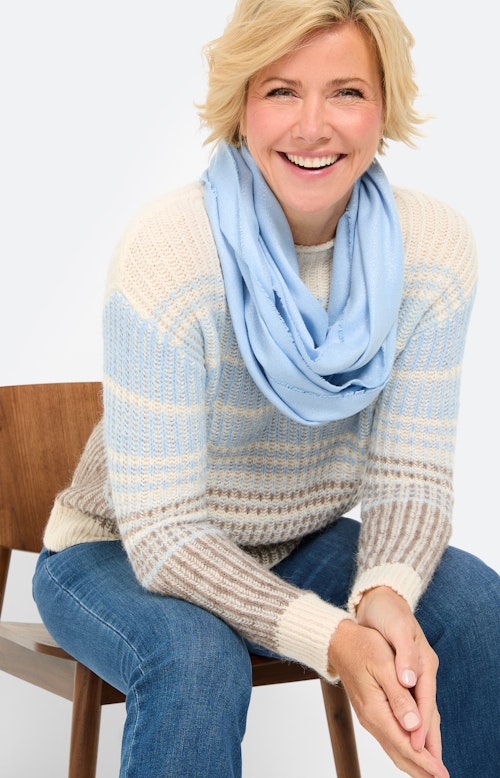 Sjaal met glittereffect, blauw