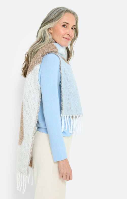 Sjaal met zachte textuur, taupe