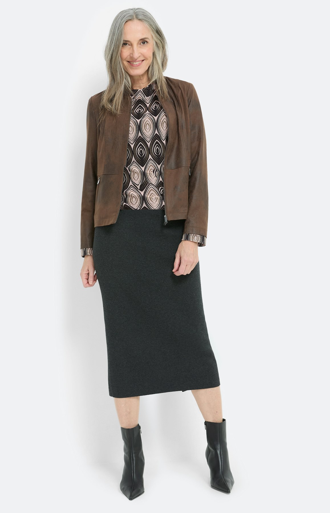 Sweatshirt met ribbelstructuur, roze