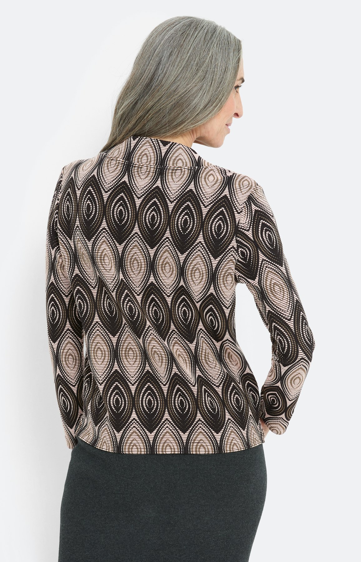 Sweatshirt met ribbelstructuur, roze