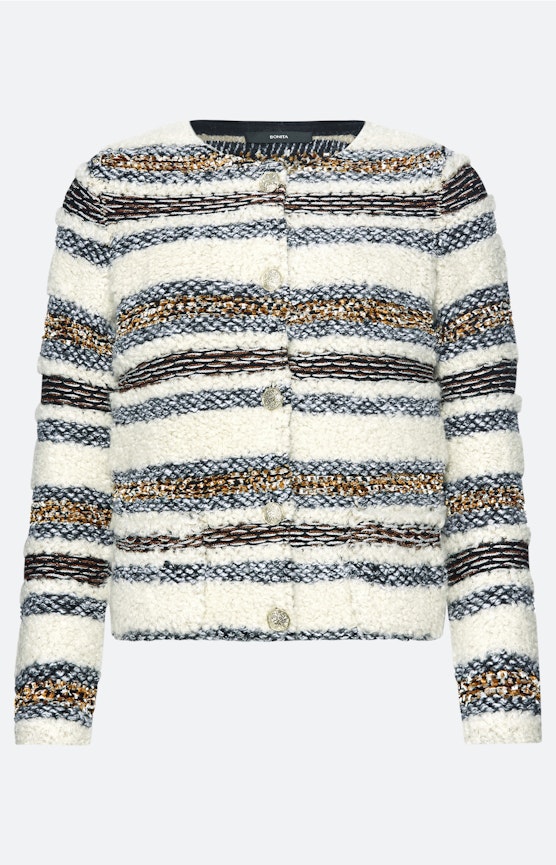 Cardigan mit Streifen-Effekt, taupe