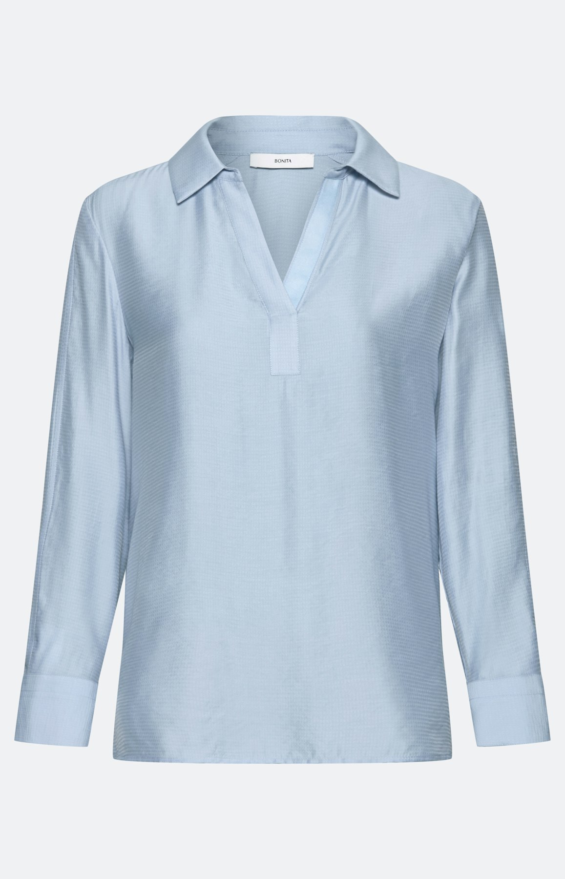 Blouse met streepstructuur, blauw