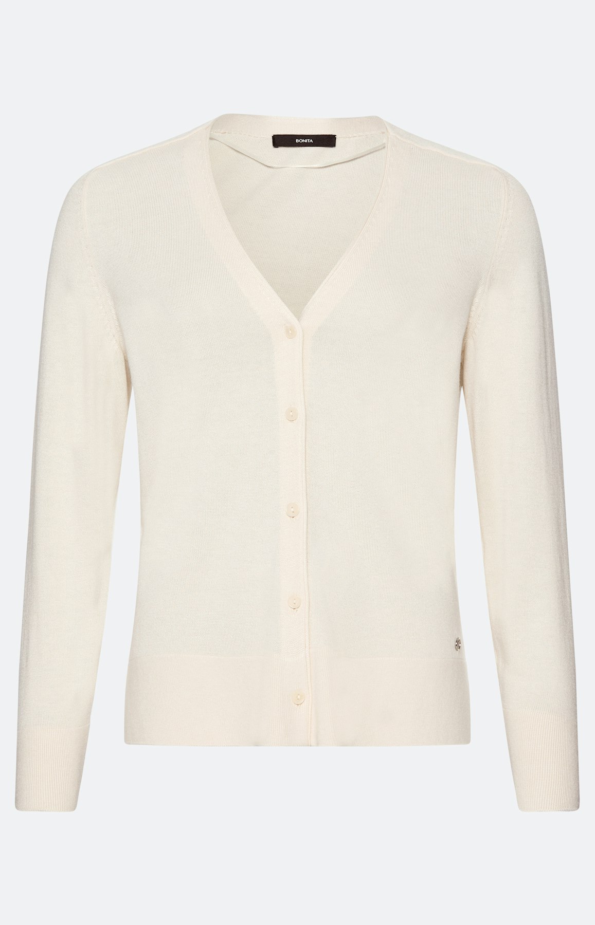 Vest met jukstuk, crème