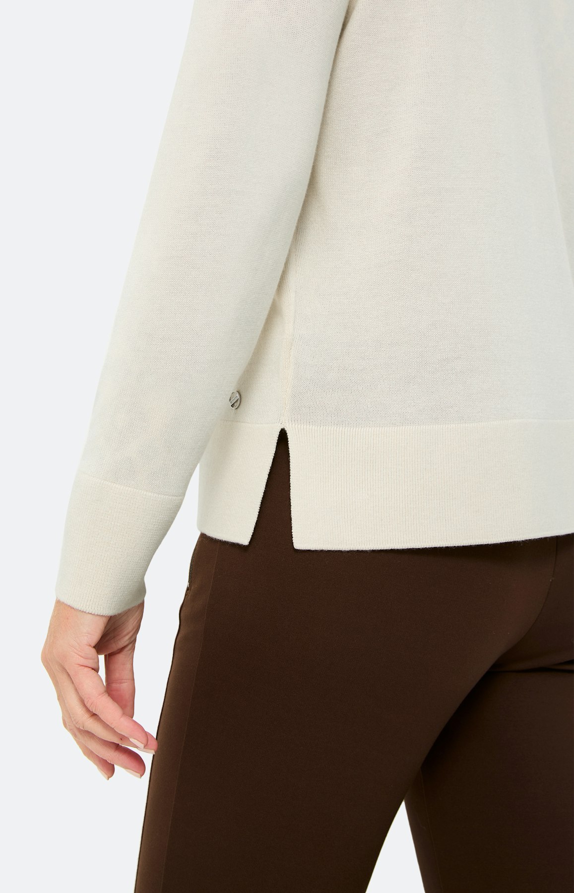 Vest met jukstuk, crème