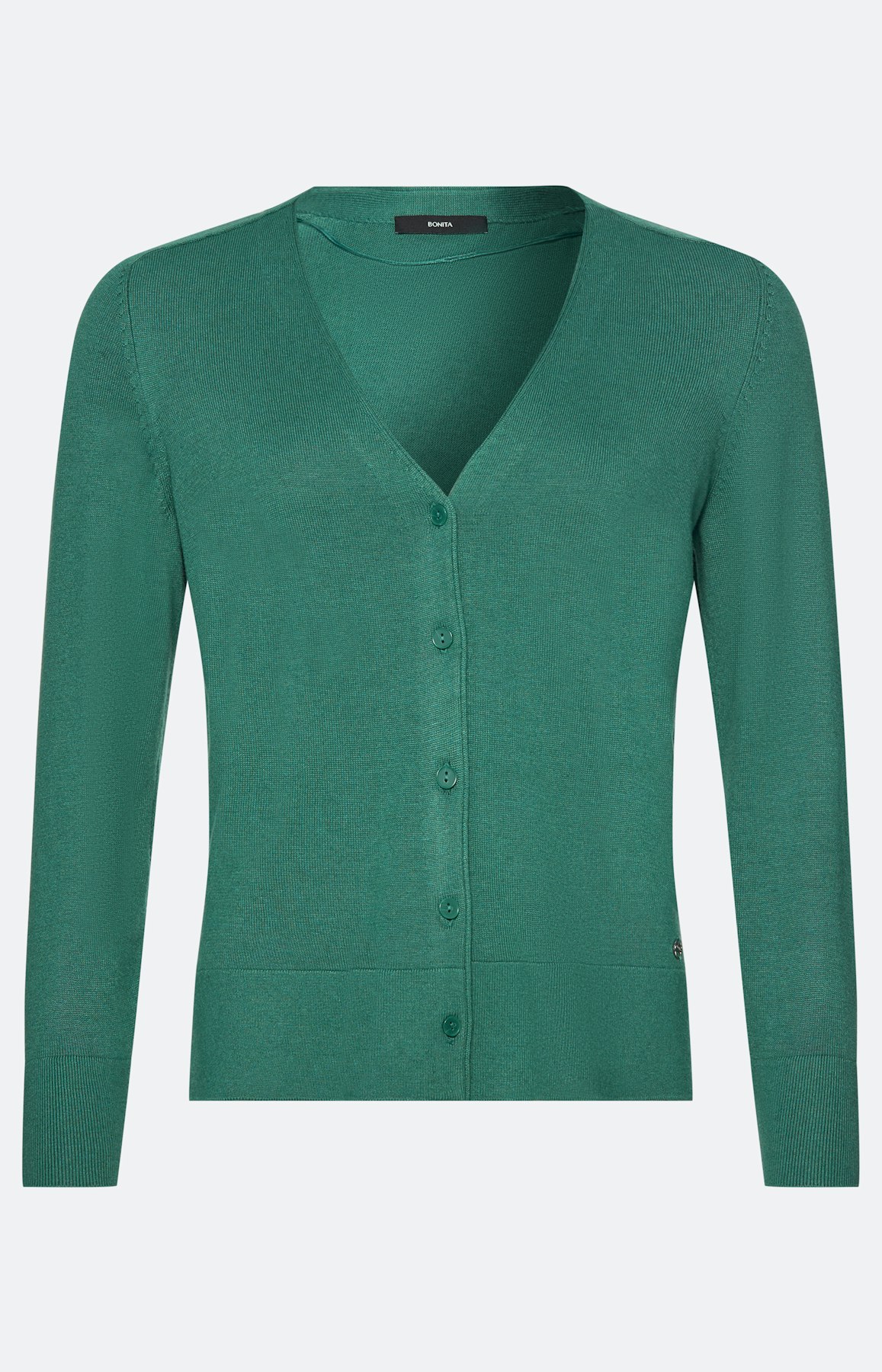 Vest met jukstuk, smaragdgroen