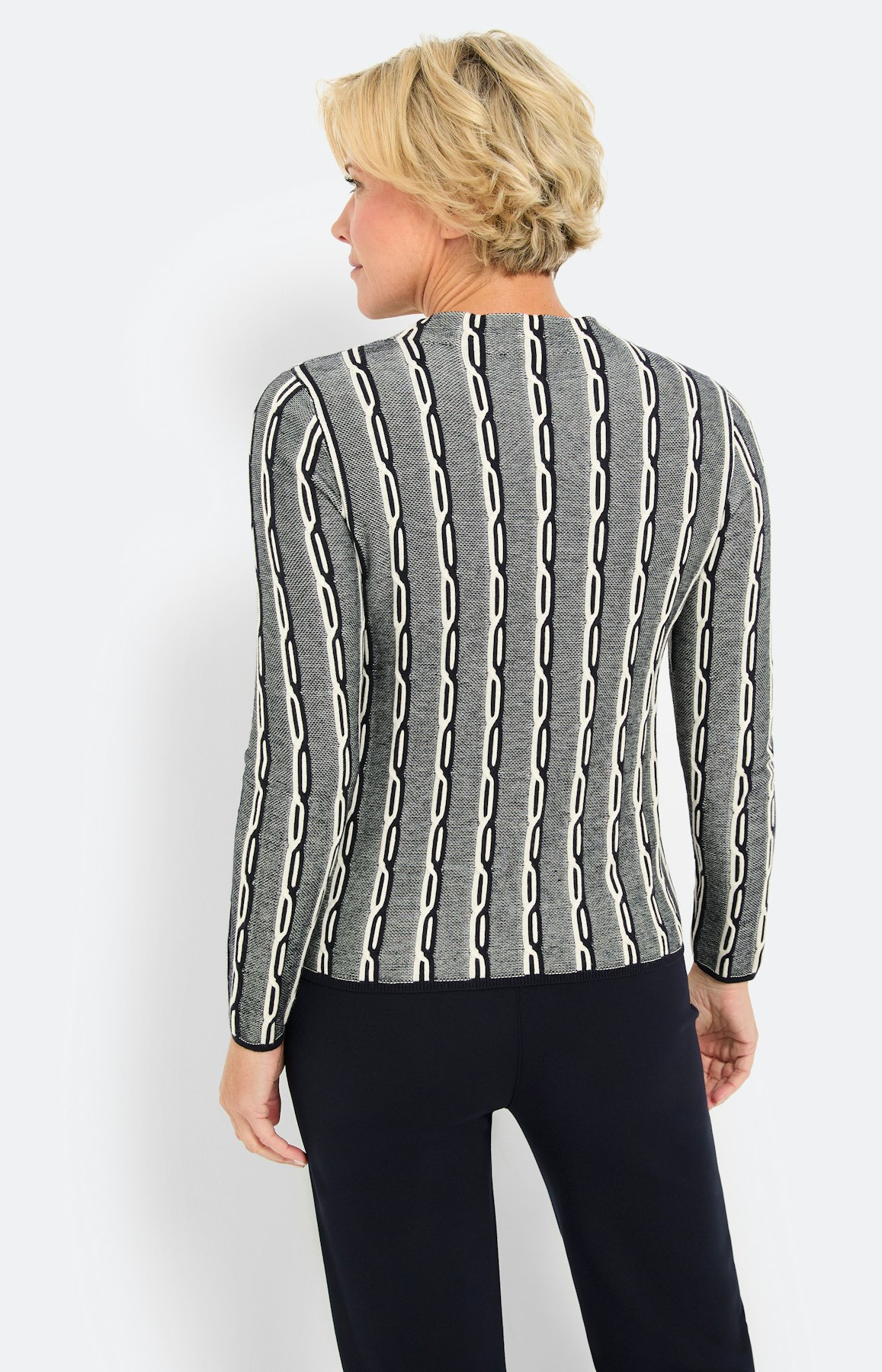 Trui met 3D-motief, marine