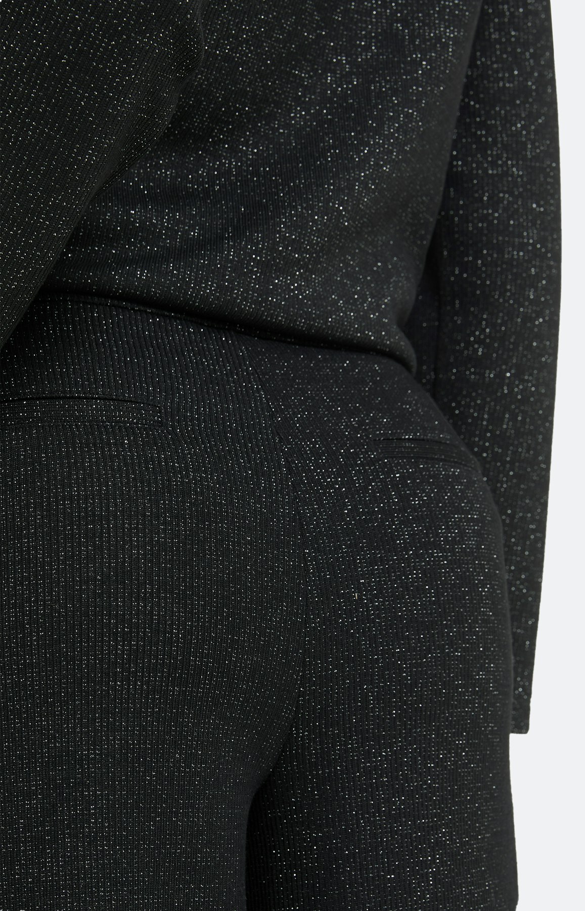 Culotte met glitter 30 inch, zwart