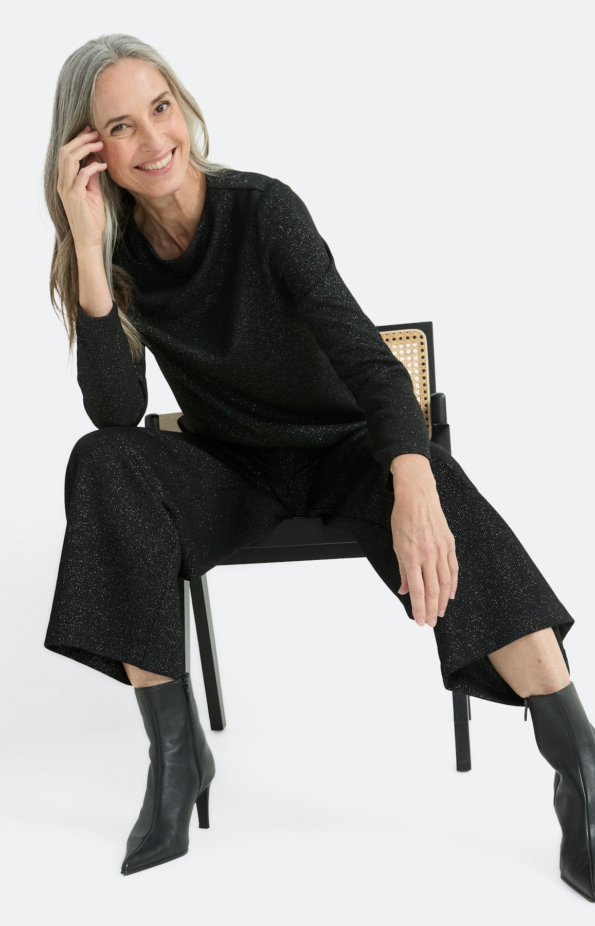 Culotte met glitter 30 inch, zwart