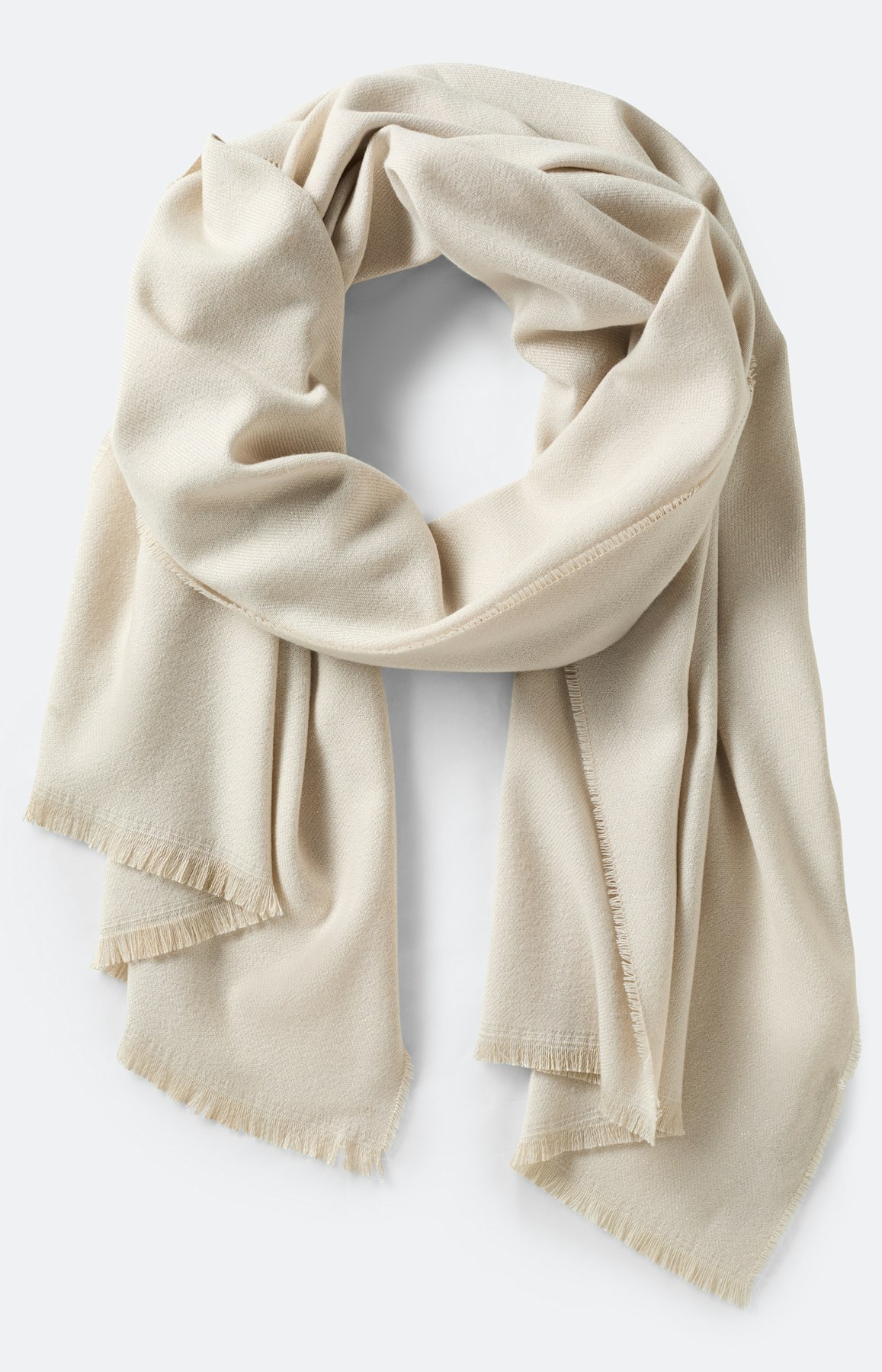 Sjaal met glittereffect, crème