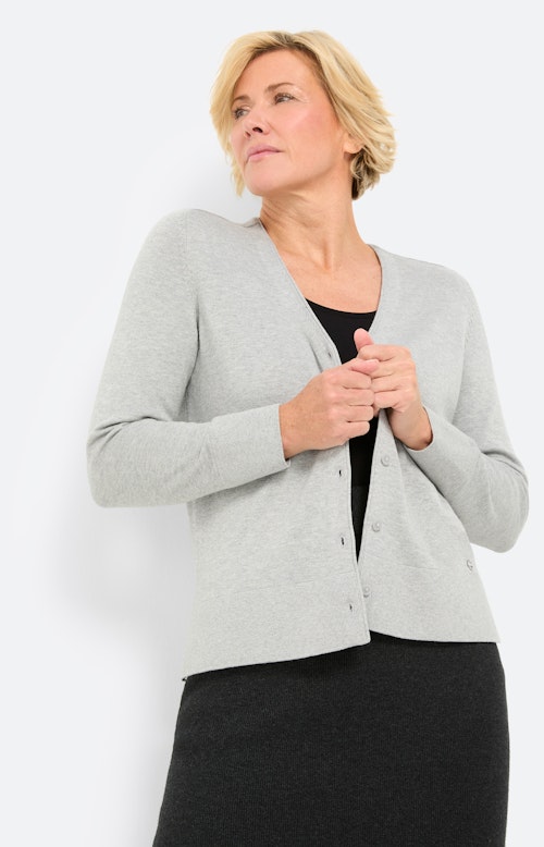 Vest met jukstuk, grijs