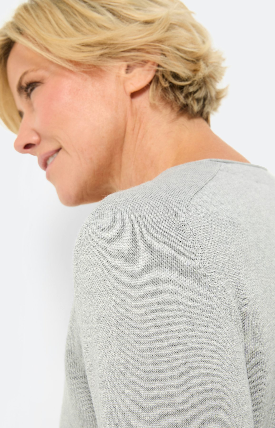 Vest met jukstuk, grijs