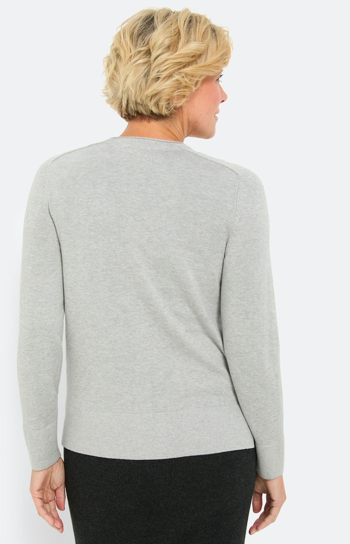 Vest met jukstuk, grijs