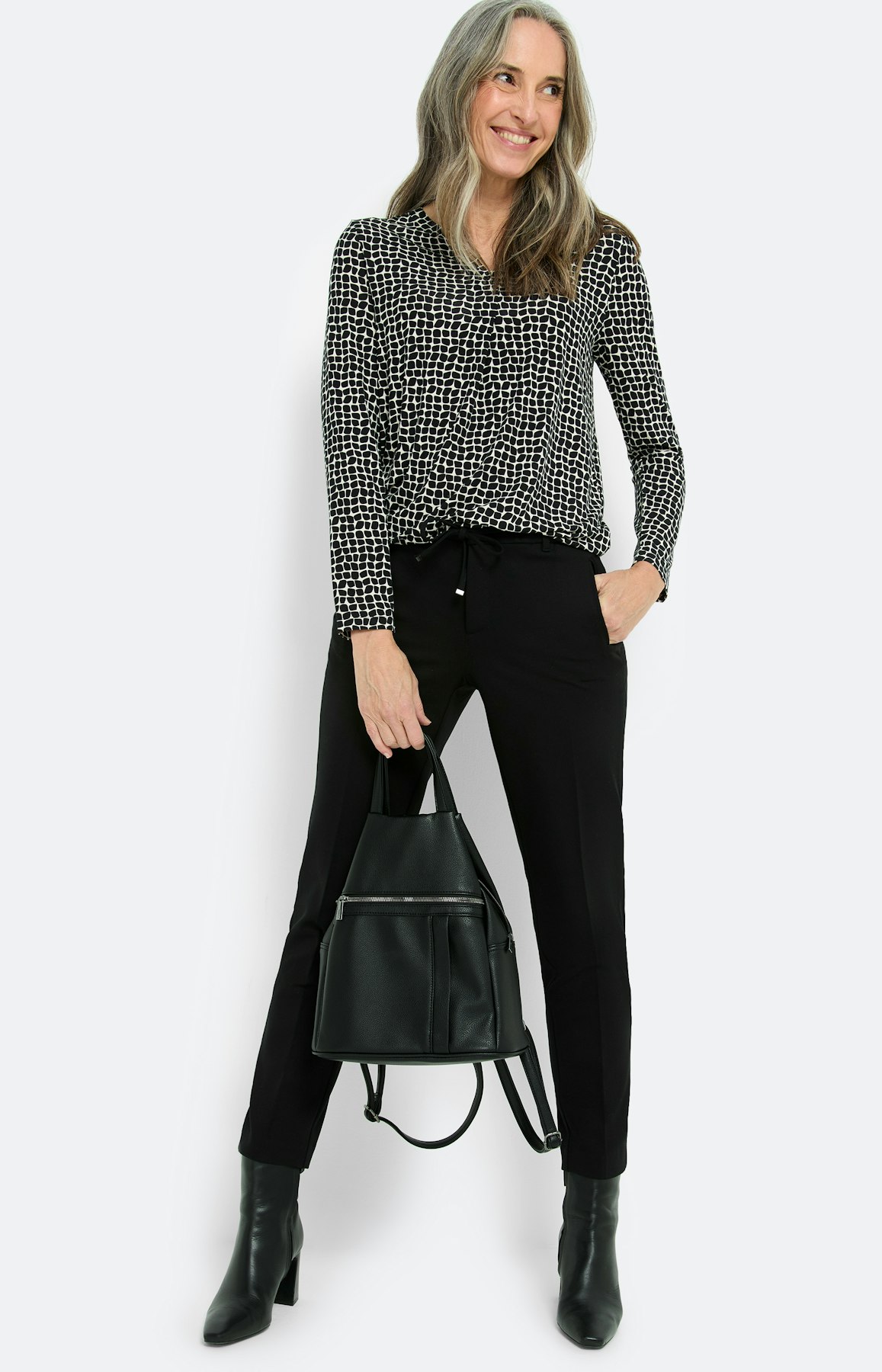 Rugzak van imitatieleer, zwart