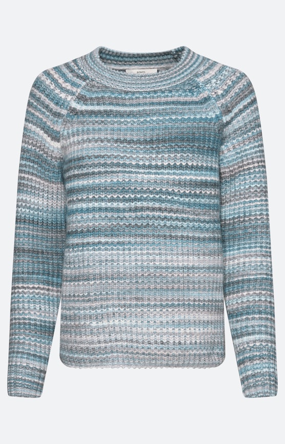 Trui grof gebreid, lichtblauw melange