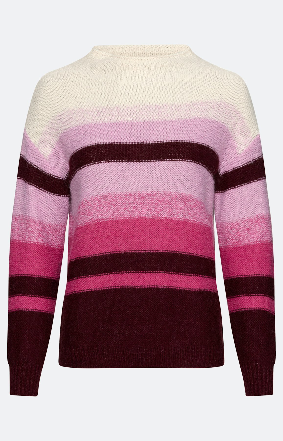 Trui met blokstrepen, bourgondië