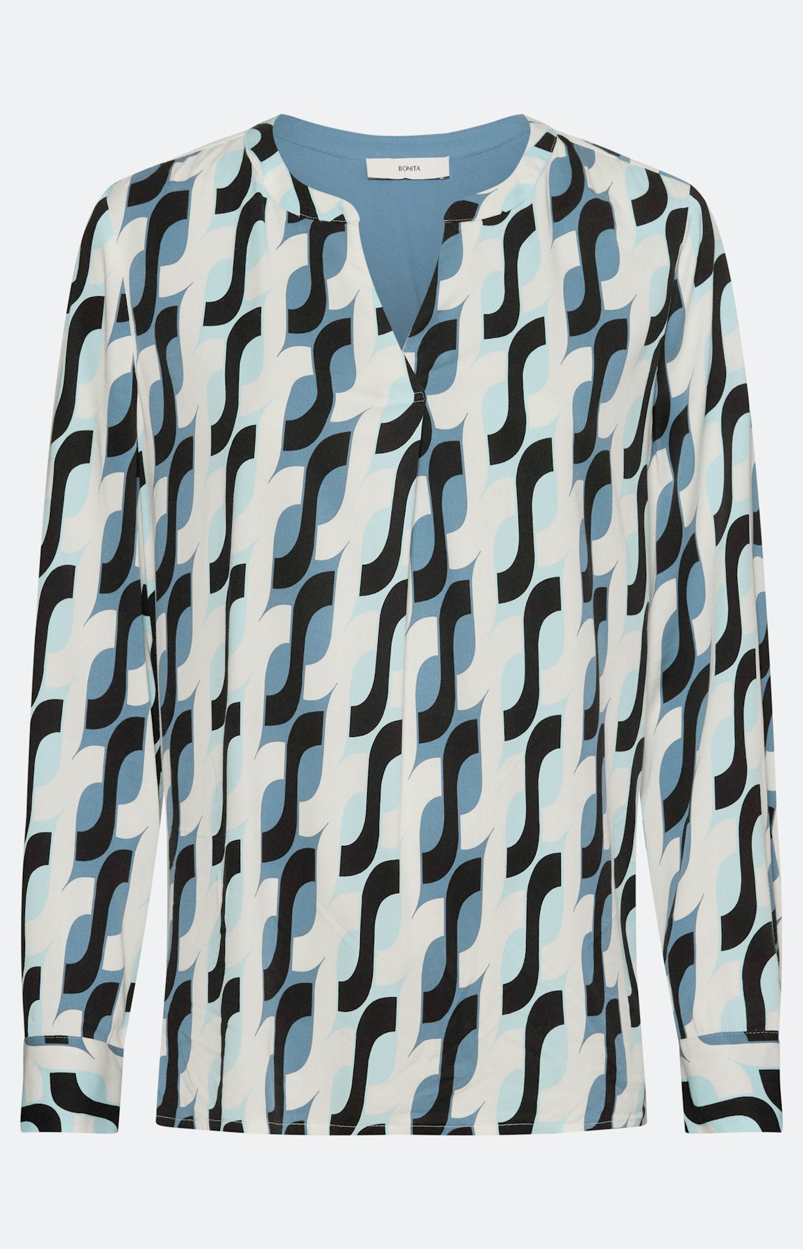 Tuniekblouse met print all-over, blauw