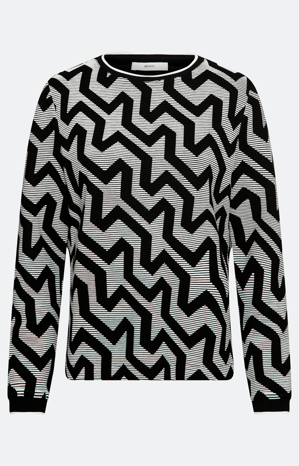 Sweatshirt met structuur, gedessineerd