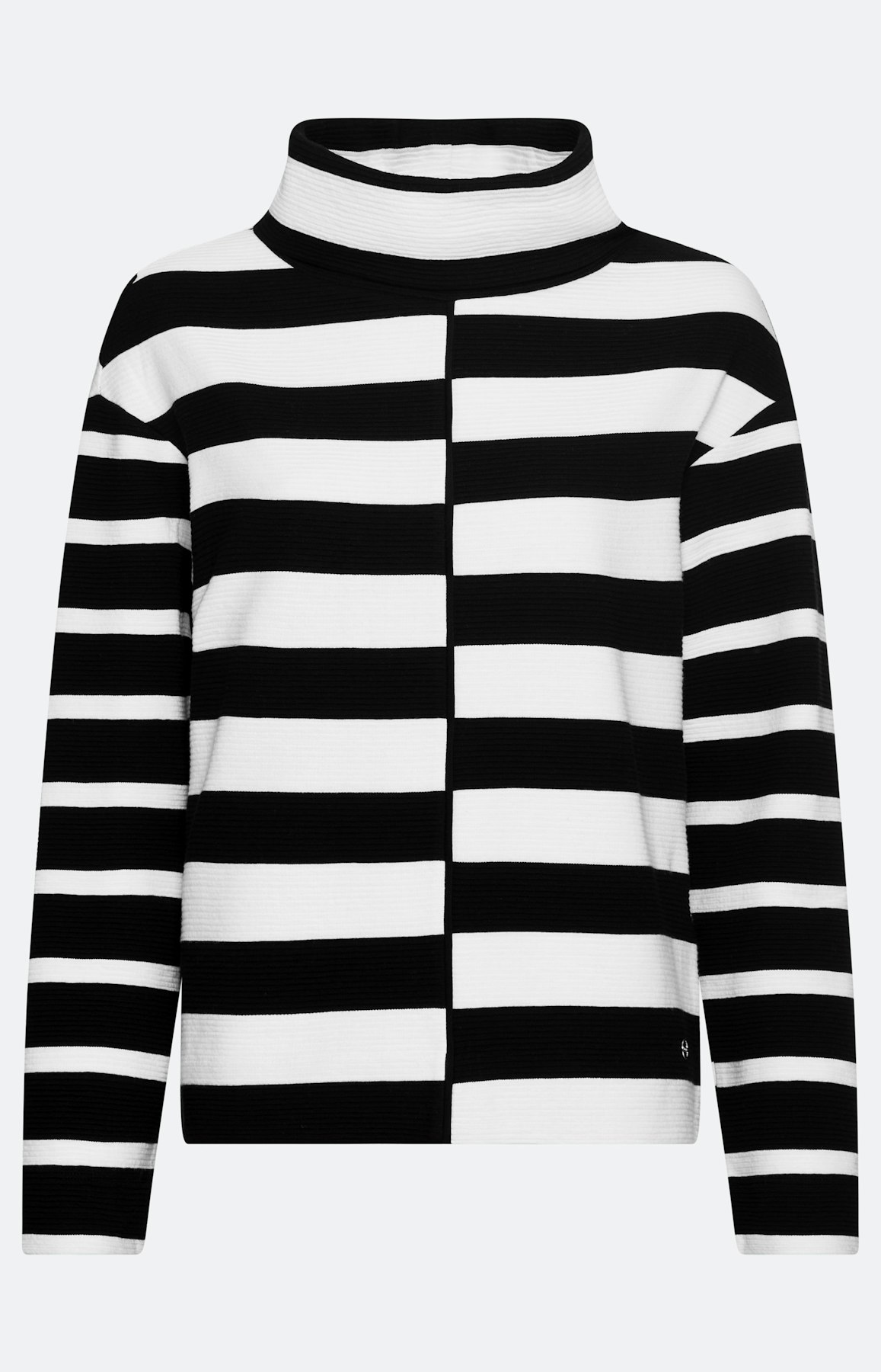 Sweatshirt met col, gestreept