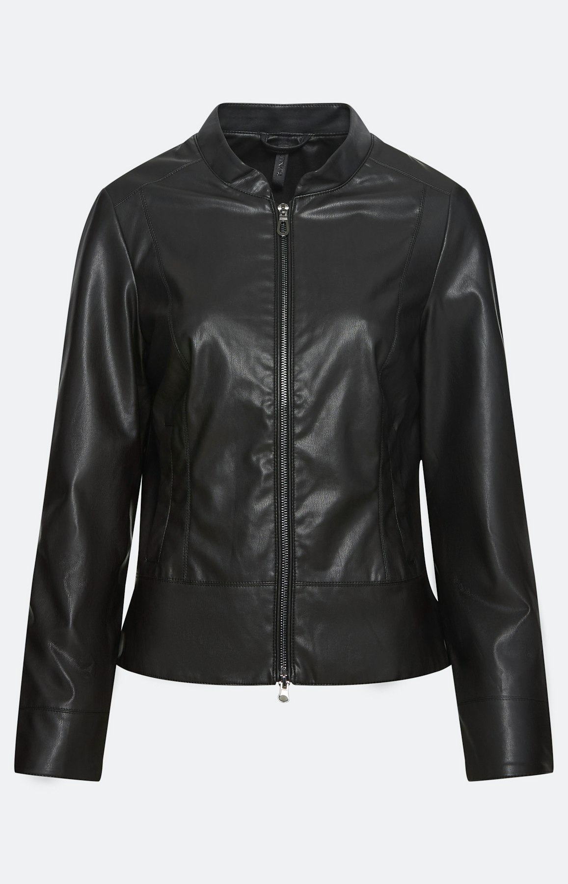 Imitatieleren jack, zwart