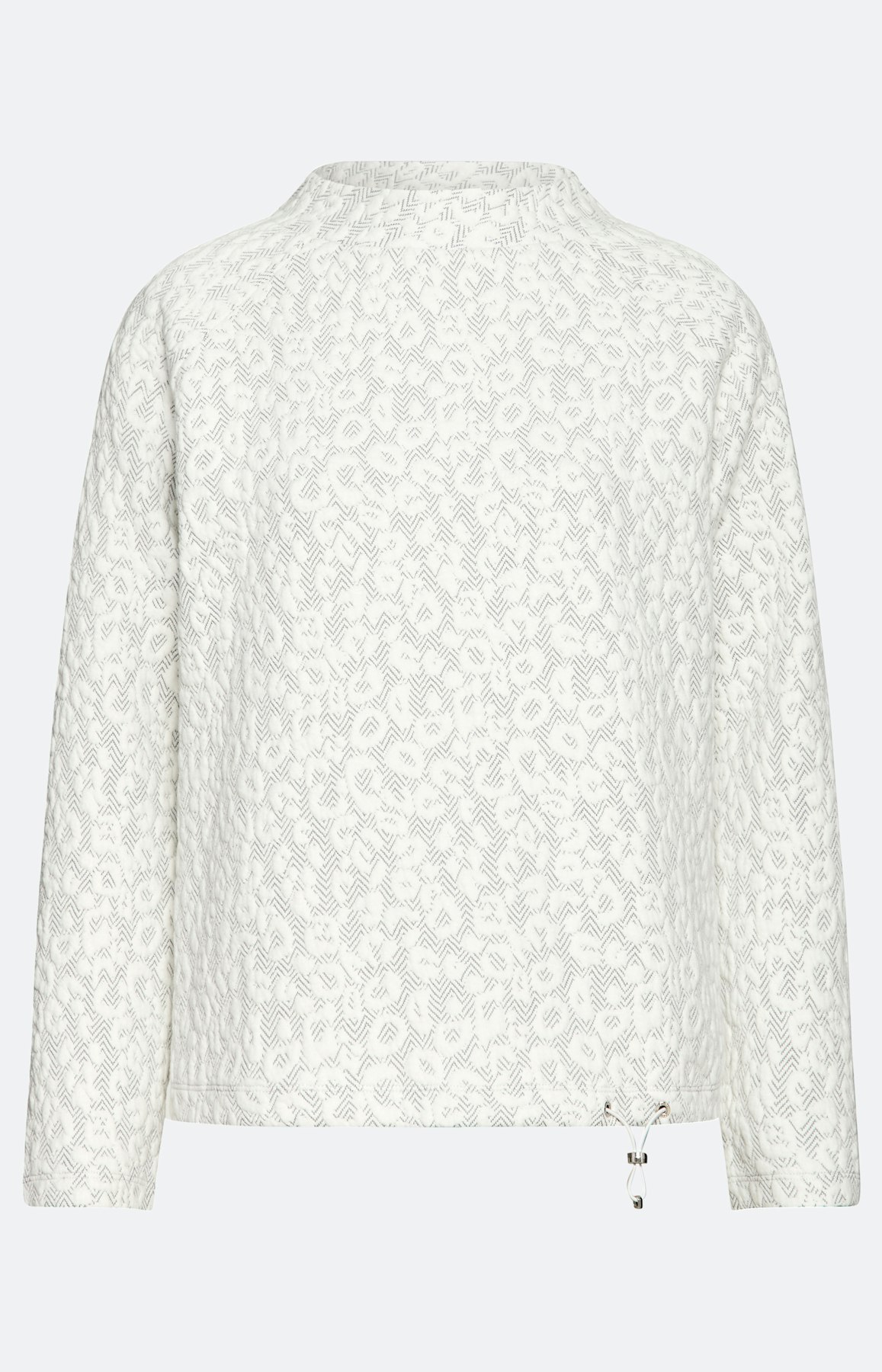 Sweatshirt met structuur, lichtgrijs