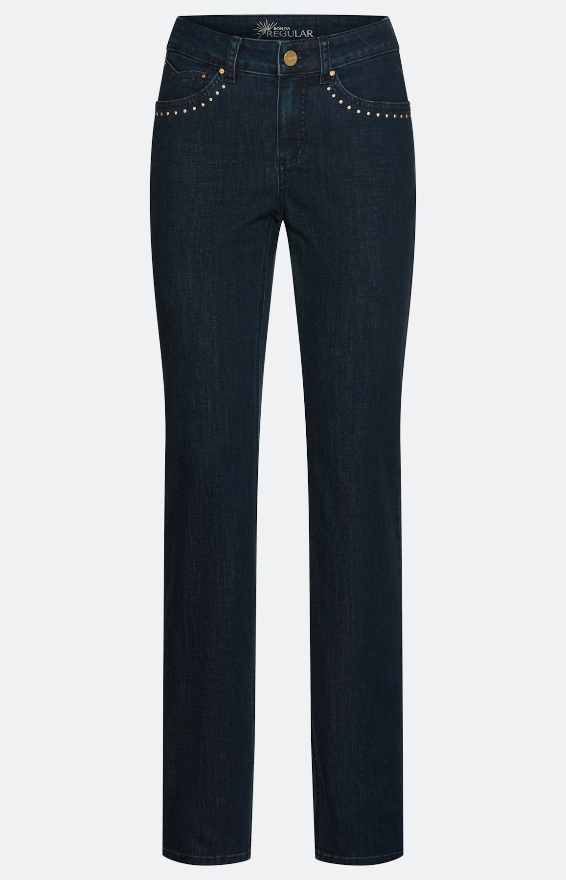 Jeans, straight fit 32 inch, donkerblauw