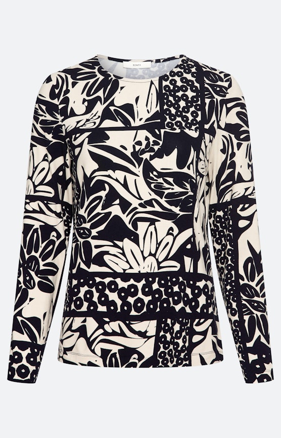 Shirt met print all-over, marine