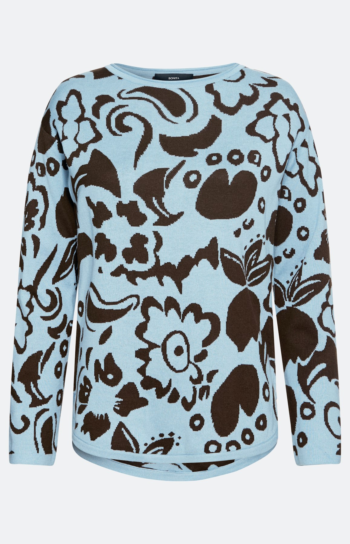 Trui met jacquardmotief, lichtblauw