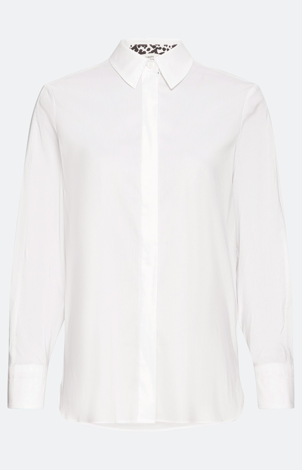 Blouse met een blinde knoopsluiting, wit