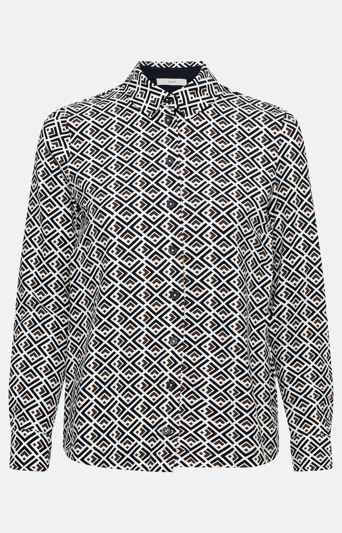 Blouse met print all-over, marine