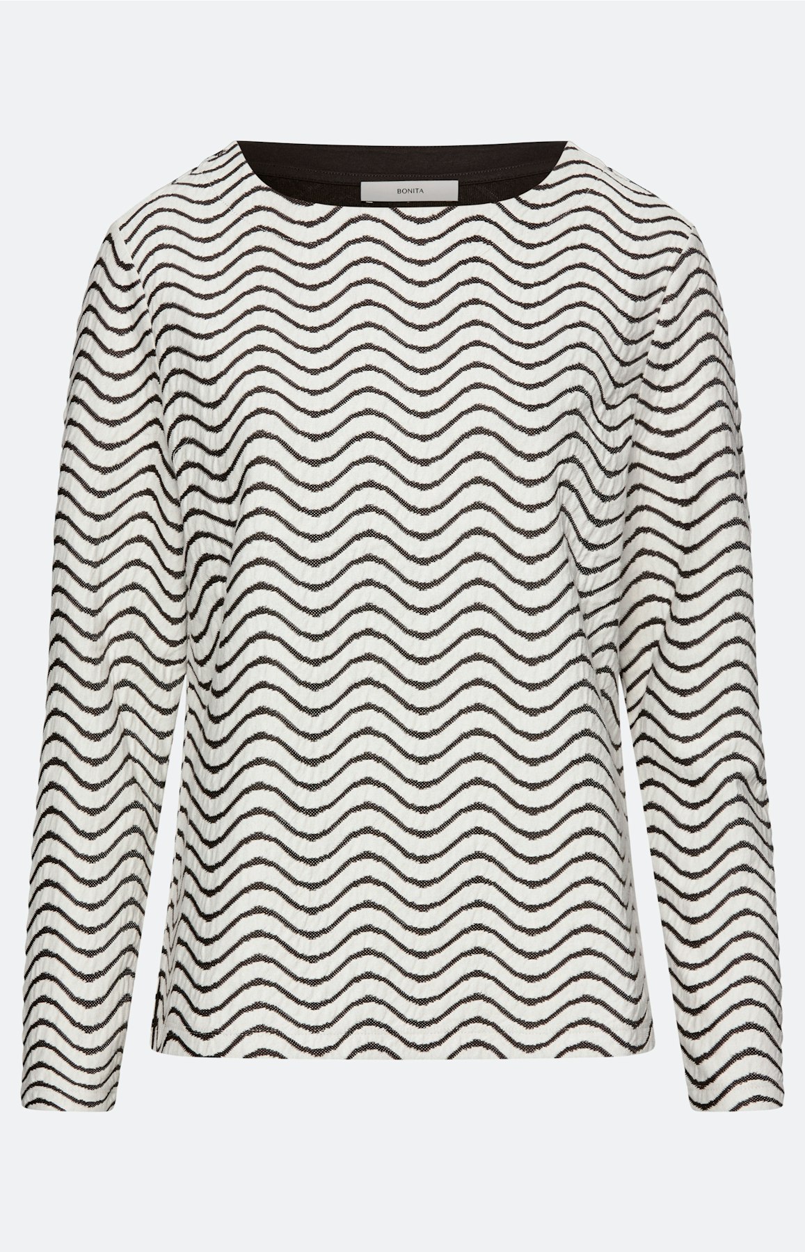 Sweatshirt met golfstructuur, wit