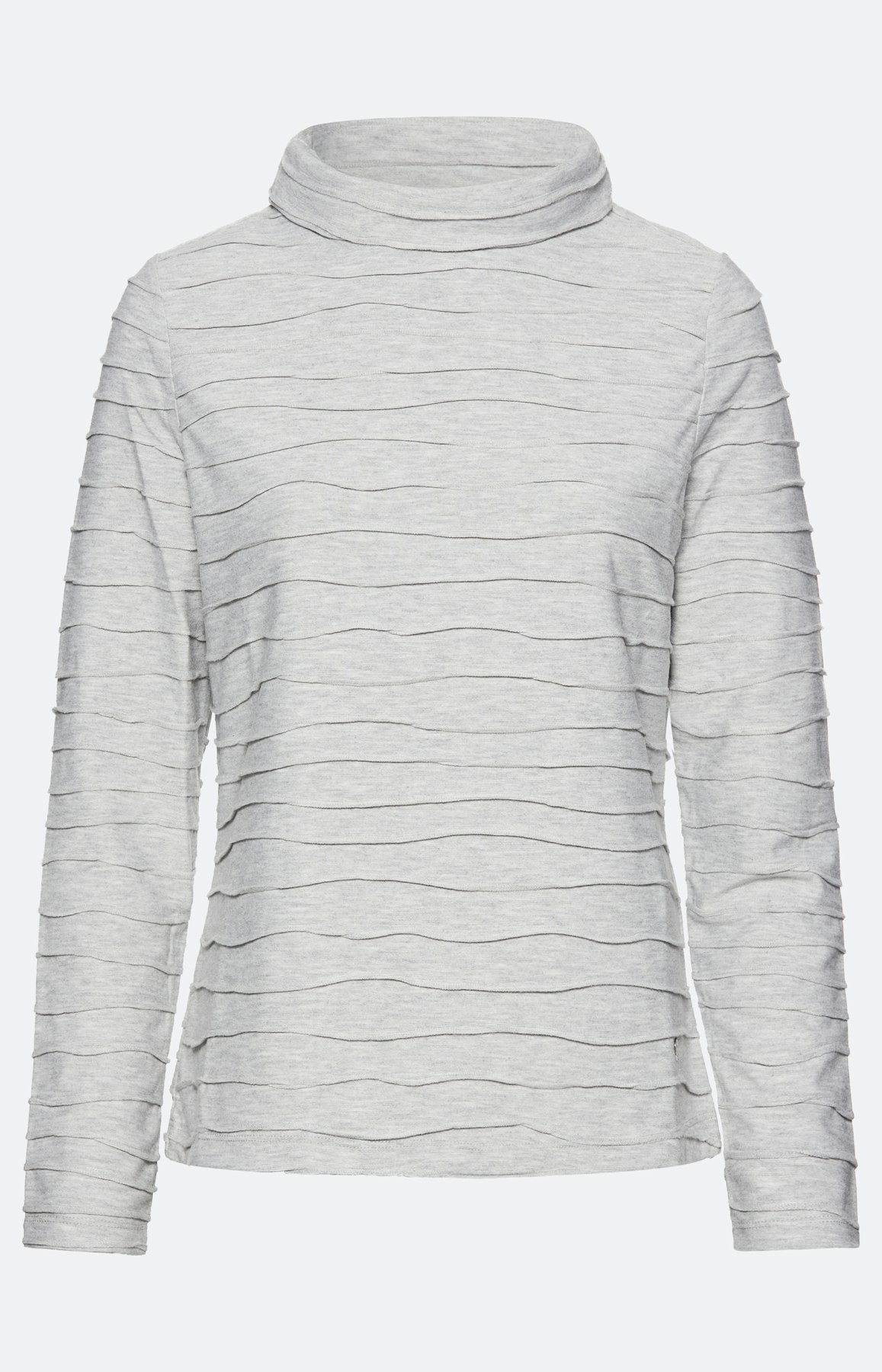Shirt met golfstructuur, grijs